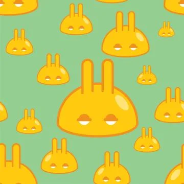 Bunny drop with ears pattern seamless. Funny creatures background. Cute car.. Stock Illustration