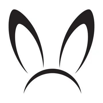 Bunny ear icon vector for graphic design, logo, mobile app, ui illustration Stock Illustration