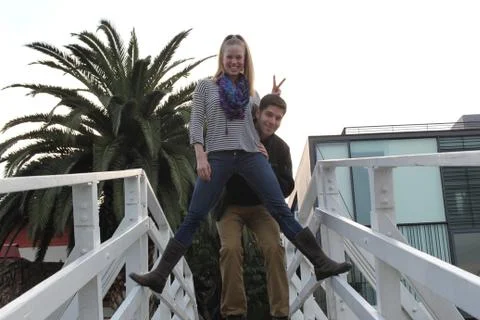 Bunny Ears On A Bridge Stock Photos