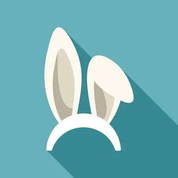 Bunny ears headband for easter costume illustration Stock Illustration