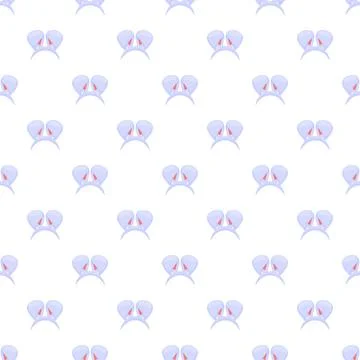 Bunny ears headband repeating seamless pattern illustration イラスト素材