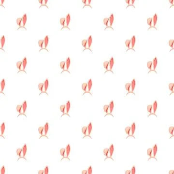 Bunny ears headband seamless pattern for easter design Stockillustratie