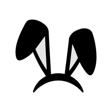 Bunny ears icons. Easter Bunny Ear Mask. Isolated. Vector 库存插图