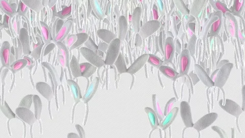 Bunny ears transition element with alpha channel. Stock Footage 303790290