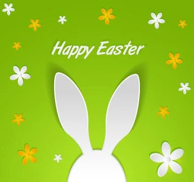 Bunny easter card Stock Illustration