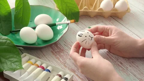 Bunny Easter Egg Stock Footage 300259795