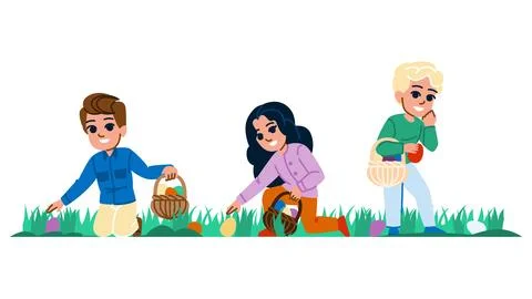 Bunny easter egg hunt vector Stockillustratie