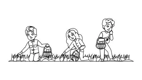 Bunny easter egg hunt vector Stockillustratie