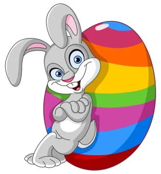 Bunny with easter egg Stock Illustration