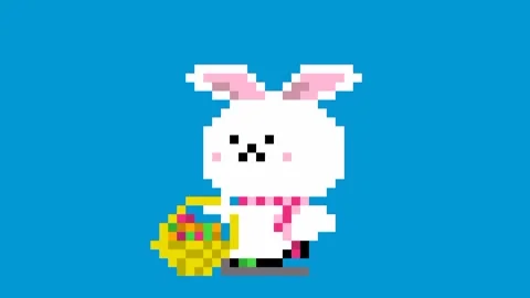 Bunny easter eggs Stock Footage 237153174