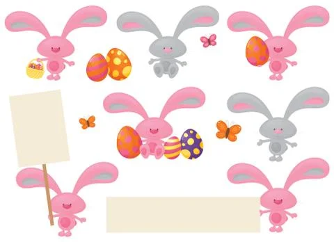 Bunny easter Stock Illustration