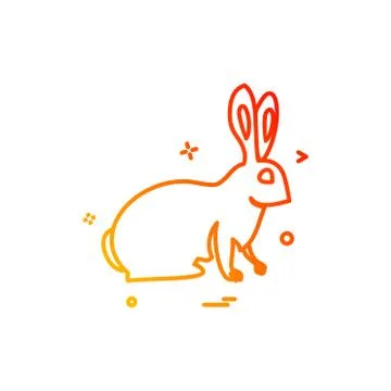 Bunny easter  paschal rabbit icon vector design Illustrazione stock