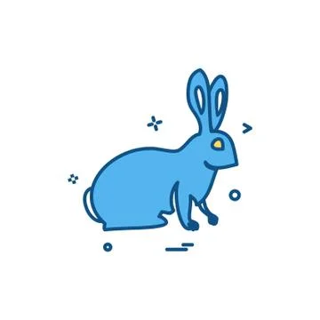 Bunny easter  paschal rabbit icon vector design Illustrazione stock
