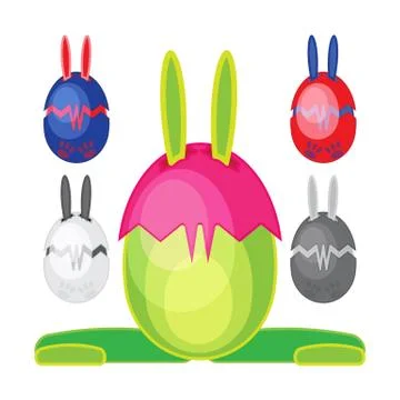 Bunny Egg in contrast Stock Illustration