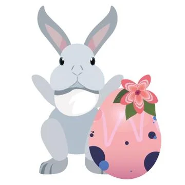 Bunny egg easter Stock Illustration