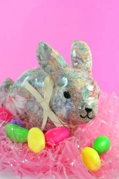 Bunny &amp; eggs Stock Photos