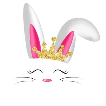 Bunny face Stock Illustration