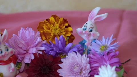 Bunny figurines Stock Footage 199773946
