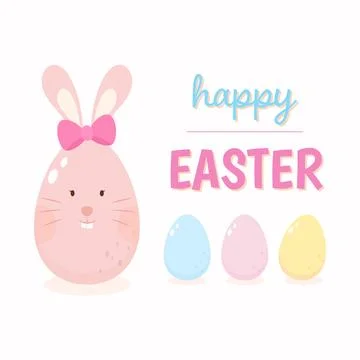 Bunny happy easter Stock Illustration