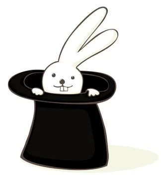 Bunny in a hat Stock Illustration