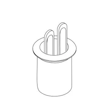 Bunny in a hat magic icon, isometric 3d style Stock Illustration