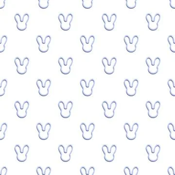 Bunny head outlines forming a repeating seamless pattern 스톡 일러스트