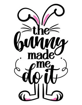 The bunny made me do it Illustrazione stock
