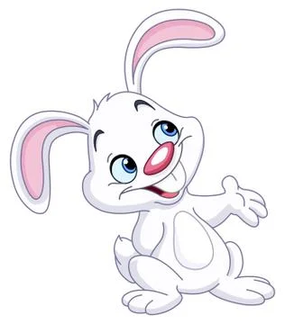 Bunny presenting Illustrazione stock