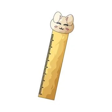 Bunny ruler illustration Stock Illustration
