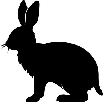 Bunny Silhouette Vector Illustration White Background Stock-Illustration