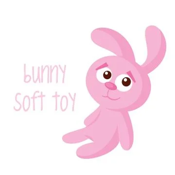 Bunny soft toy Stock Illustration