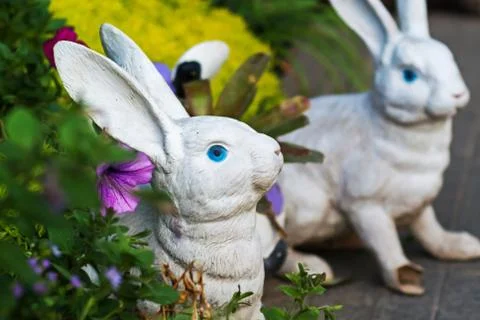 Bunny statue Stock Photos