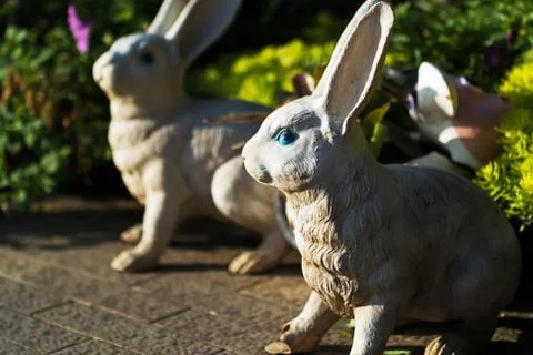Bunny statue Stock Photos