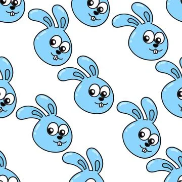 Bunny tooth seamless pattern textile print. repeat pattern background design Illustrazione stock
