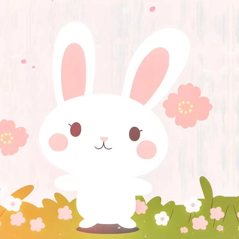 Bunny Vector Animation Stock Footage 259673122