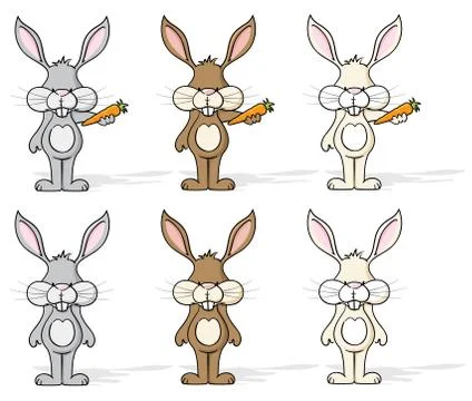 Bunny wabbits Stock Illustration