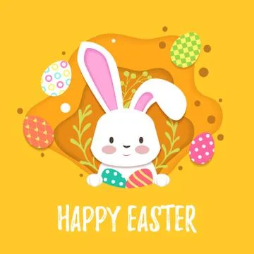 Bunny_flat_back Stock Illustration