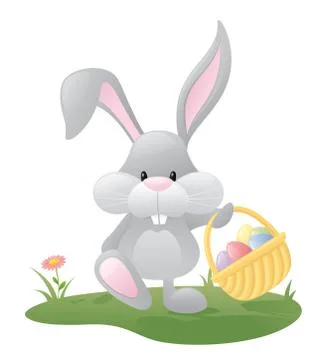 Bunny's basket Stock Illustration
