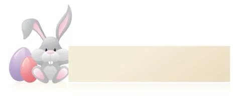 Bunnys big message Stock Illustration