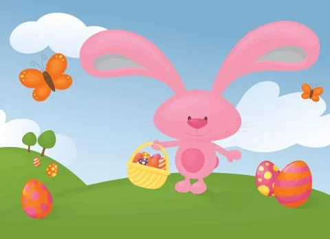 Bunny's delivery Stock Illustration