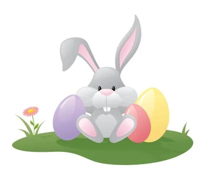 Bunnys eggs Stock Illustration