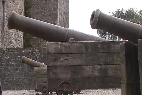 Bunratty Castle ECU Canon Stock Footage 1070520