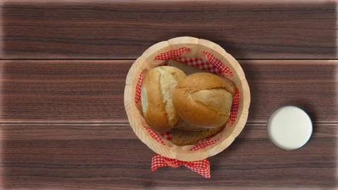 Buns in the breadcrumbs on the table Stock Photos