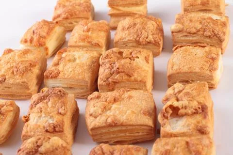 Buns close up isolated in white Stock Photos