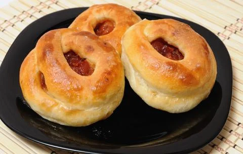 Buns filled with fruit Stock-Fotos
