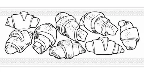 Buns hand drawn vector doodles illustration. Stock Illustration