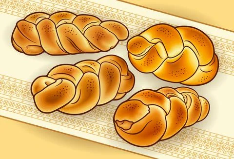Buns hand drawn vector doodles illustration. Stock Illustration