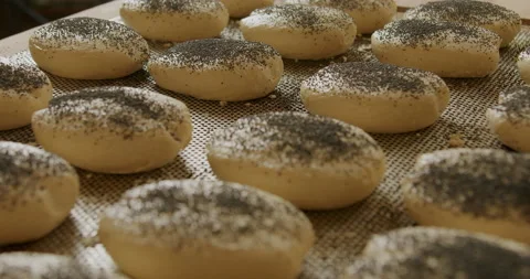 Buns making at a bakery 4K. Stock Footage 221564753