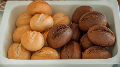 Buns on a plate Foto stock