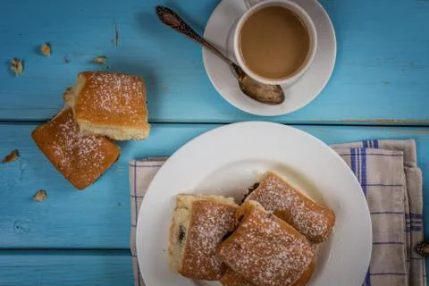 Buns with plum jam Stock Photos